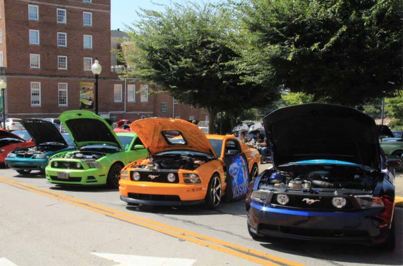 Mustangs on an angle